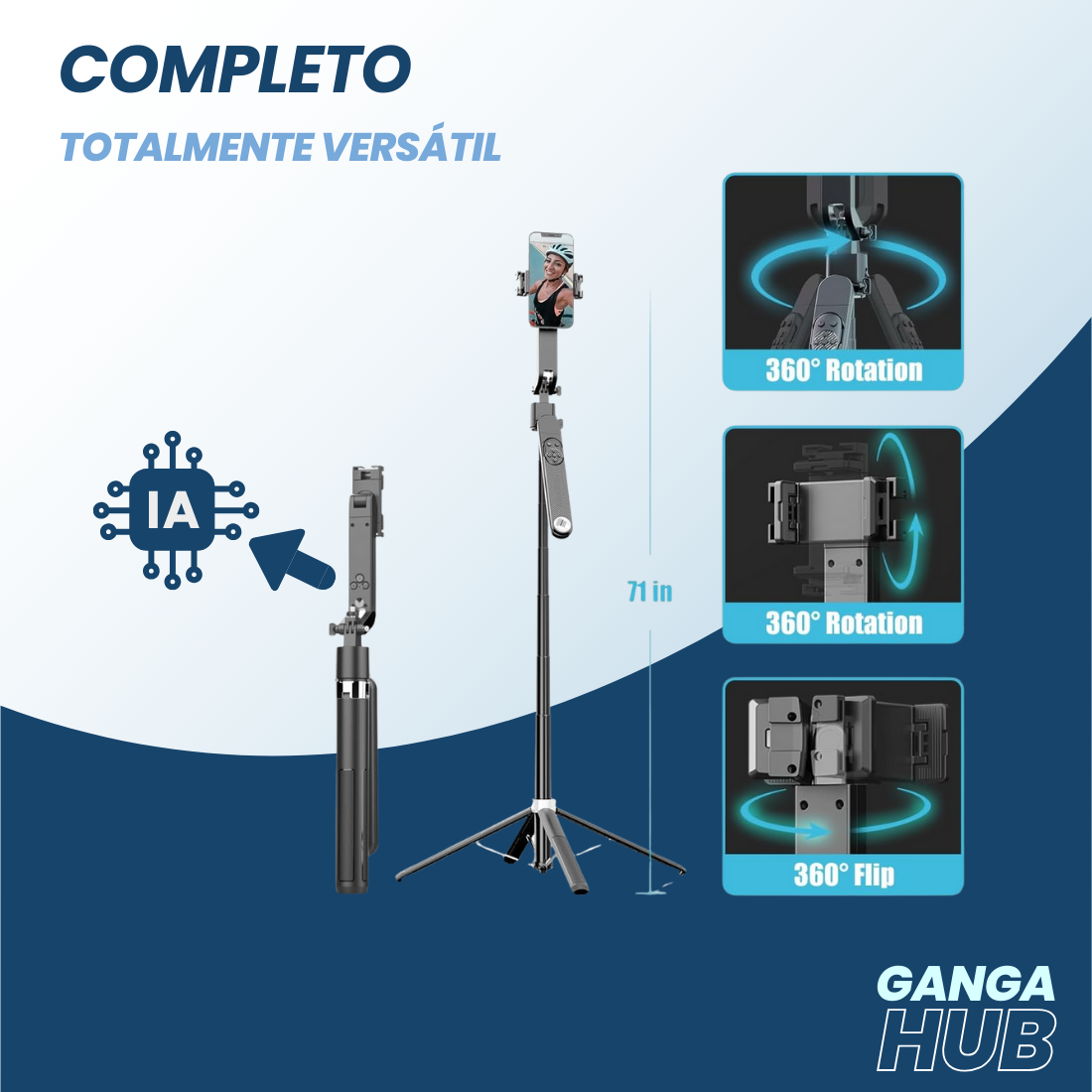 VLOG IA - Seu Cameraman Robô com 1,80m de Altura.