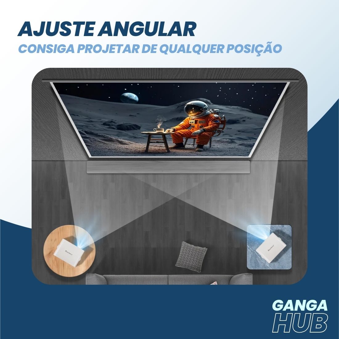 ViewGo Pro - Projetor em 4K com fluidez e qualidade onde estiver