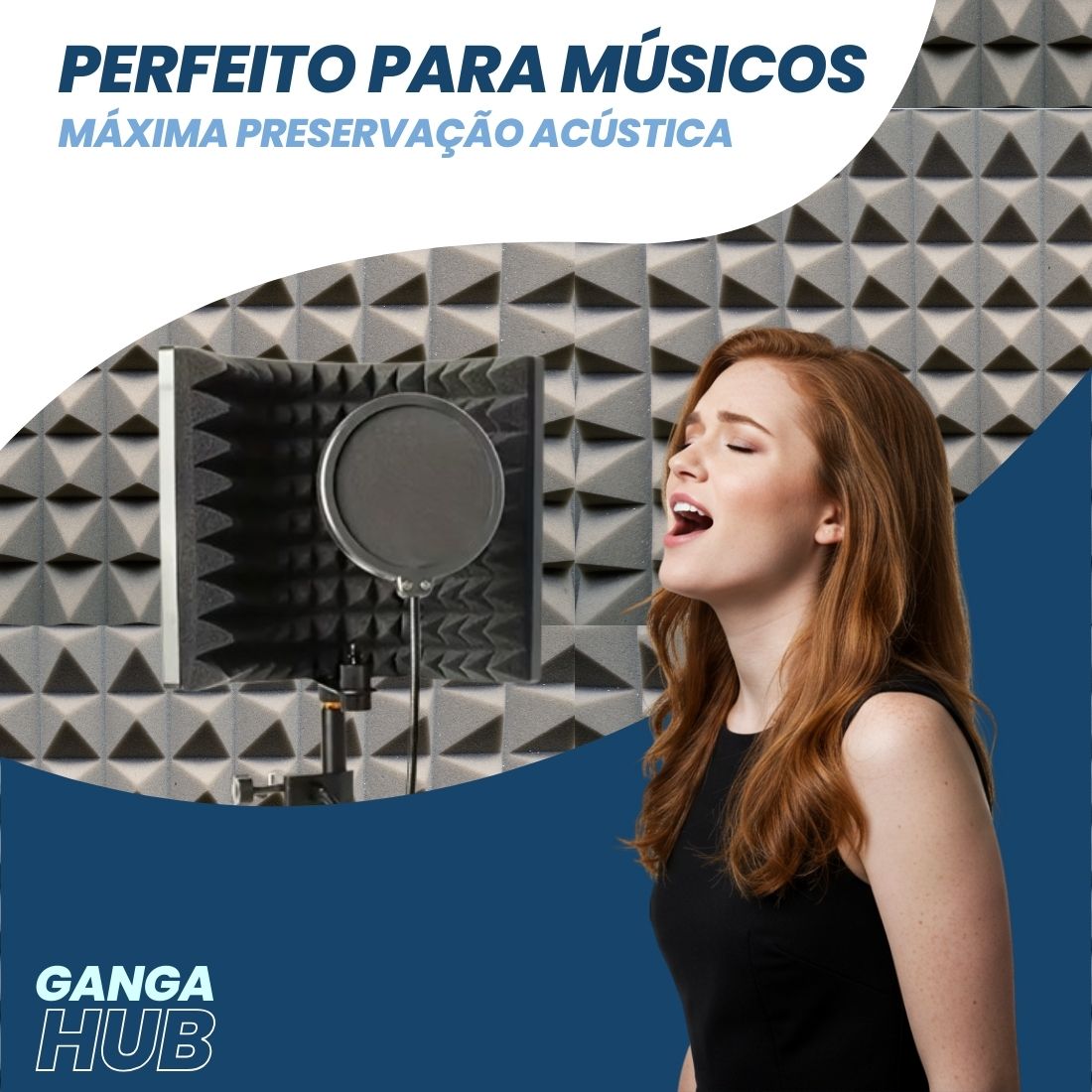 VocalGuard Pro - Suporte de microfone Proteção sonora para gravações nítidas