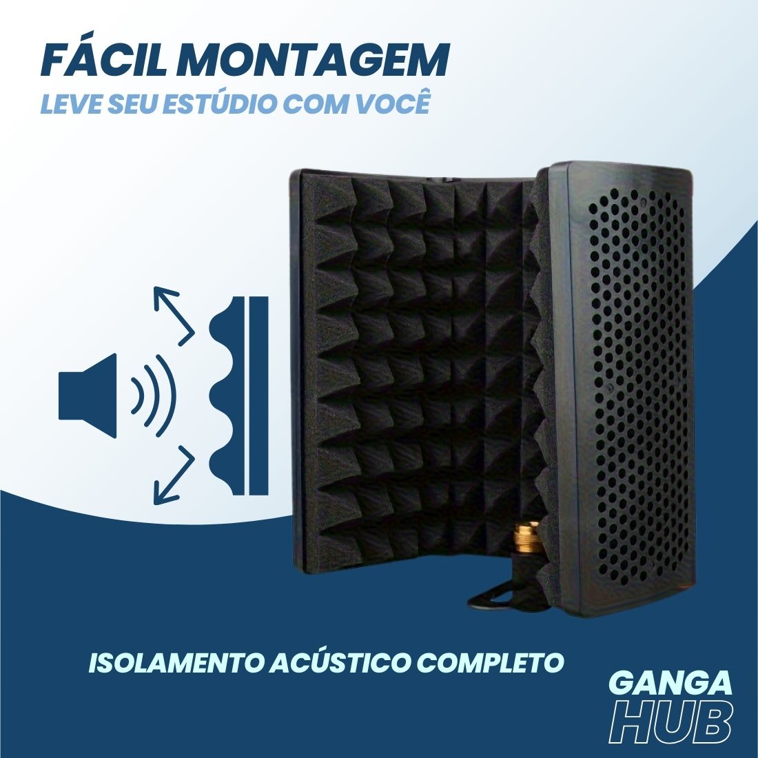 VocalGuard Pro - Suporte de microfone Proteção sonora para gravações nítidas