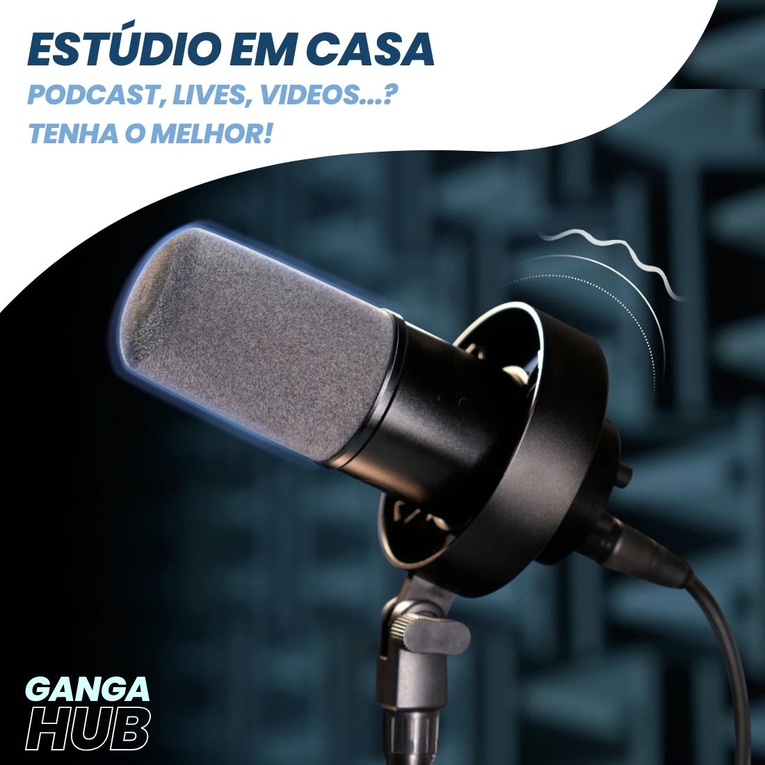 VocalPro K688W - Microfone USB/XLR Som limpo, profissional e pronto para qualquer estúdio