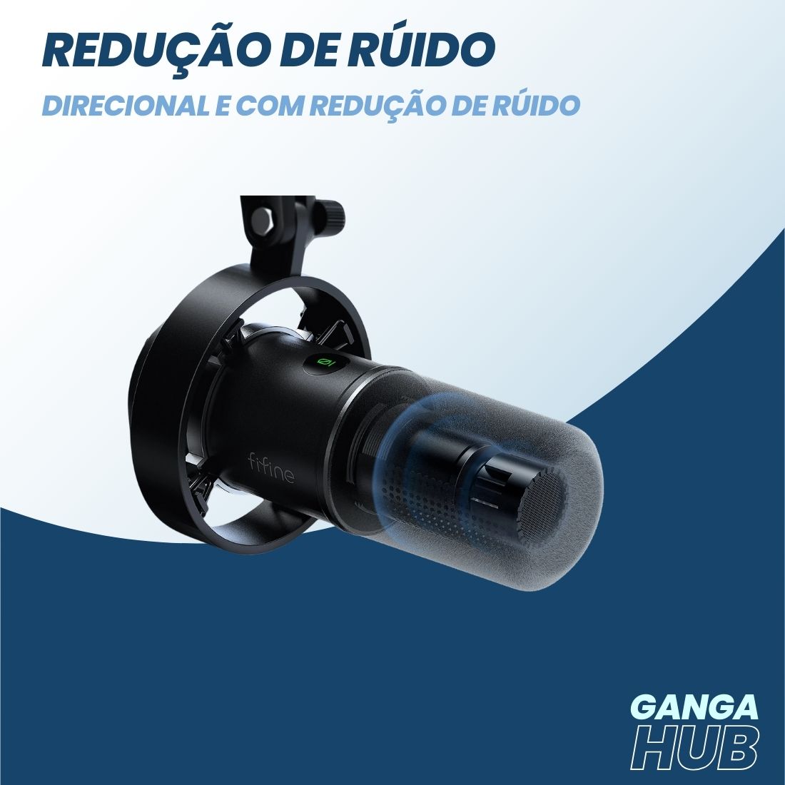 VocalPro K688W - Microfone USB/XLR Som limpo, profissional e pronto para qualquer estúdio