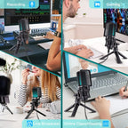 VoiceHub RGB - Microfone USB Condensador Avançado com Iluminação RGB Dinâmica e Braço Articulado, Ideal para Streaming, Jogos, e Podcasting. Experimente Áudio de Alta Qualidade e Visual Moderno com o VoiceHub RGB Disponível na Gangahub, Seu Hub de Soluções para Criação de Conteúdo Profissional