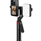 Bastão Selfie Tripé Suporte Duplo Creator Duo 180 para 2 Celulares Bluetooth com Controle Remoto e Bateria Recarregavel