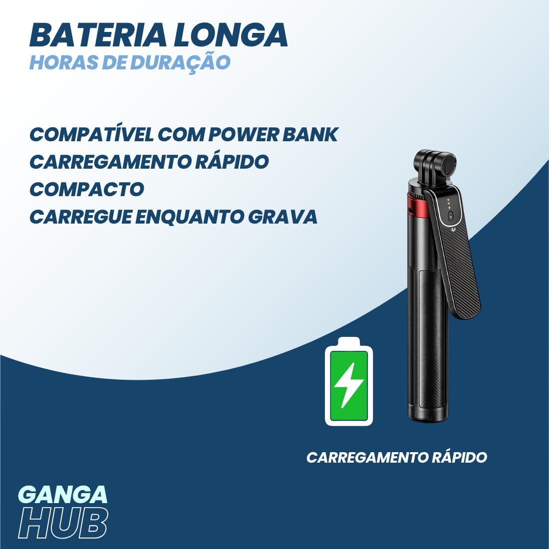Bastão Selfie Tripé Suporte Duplo Creator Duo 180 para 2 Celulares Bluetooth com Controle Remoto e Bateria Recarregavel